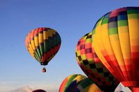Balloon Rainbows in Flight