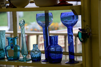 Blue Glass in a Window