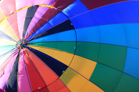 Rainbow Balloon Preparing for Flight